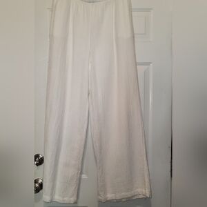 White Wide-Leg Pants